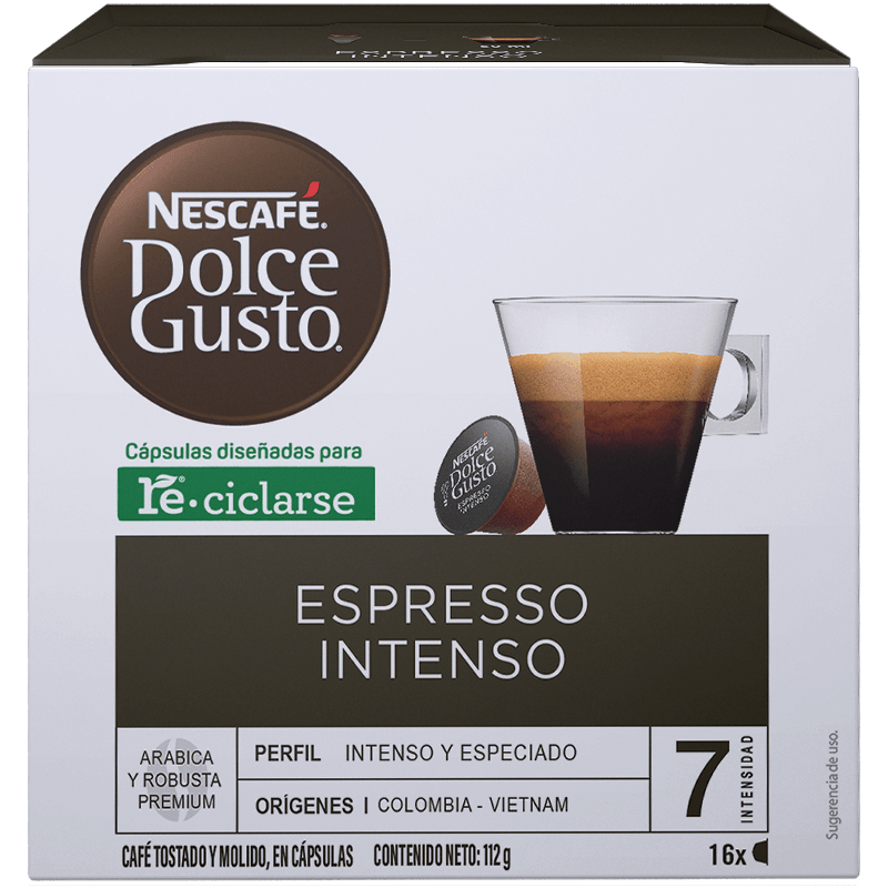Cápsulas Espresso Intenso Nescafé Dolce Gusto