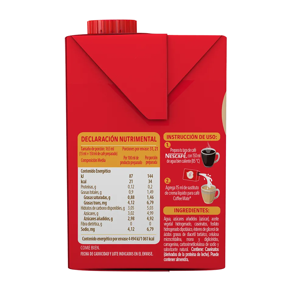Imagen de producto Coffee mate líquido Original