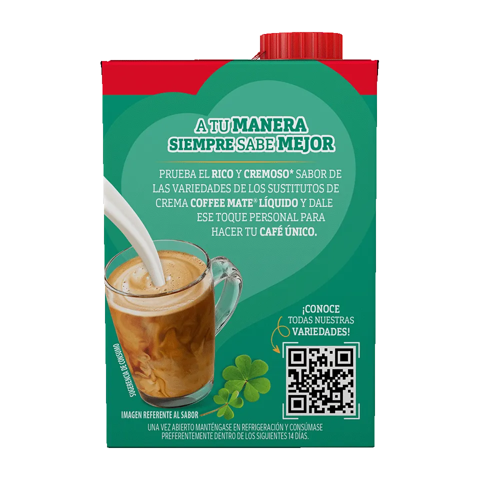 Imagen de producto Coffee mate líquido Crema Irlandesa