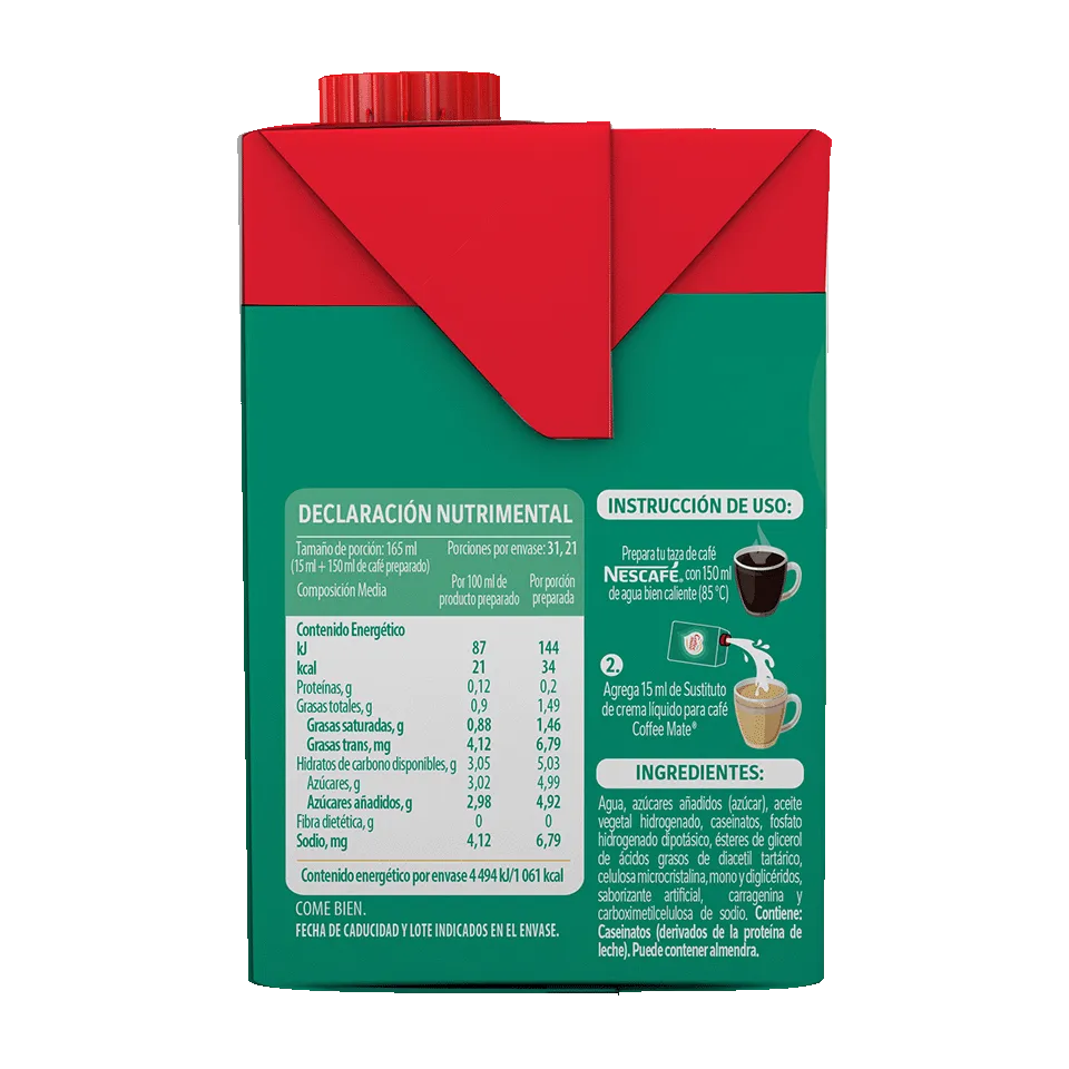Imagen de producto Coffee mate líquido Crema Irlandesa