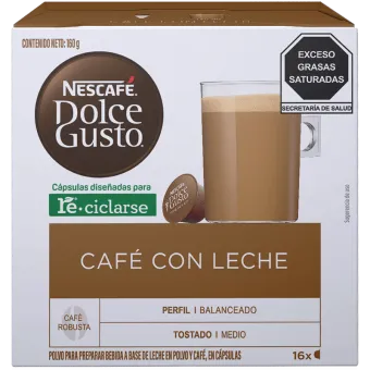 Cápsulas Café con Leche Nescafé Dolce Gusto