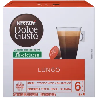 Cápsulas Lungo Nescafé Dolce Gusto