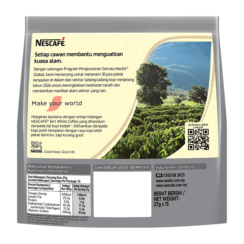 NESCAFÉ 3in1 White Coffee Less Sugar