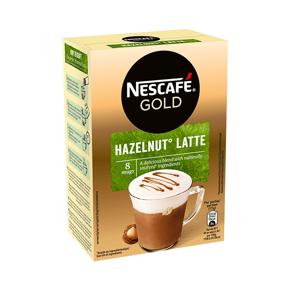 NESCAFÉ GOLD Hazelnoot Latte side