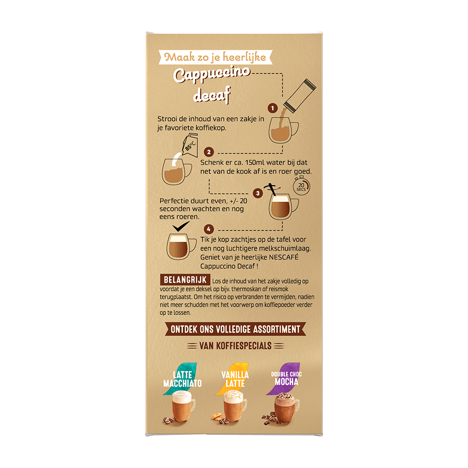 NESCAFÉ GOLD Cappuccino Decaf side