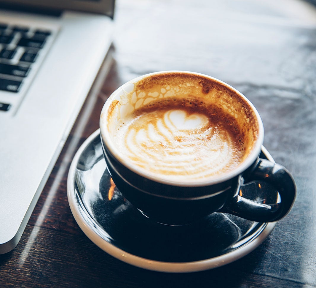 amerikaanse koffie en werk