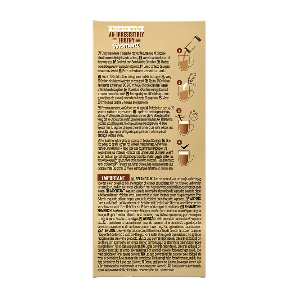 Nescafe Gold Caramel Latte side