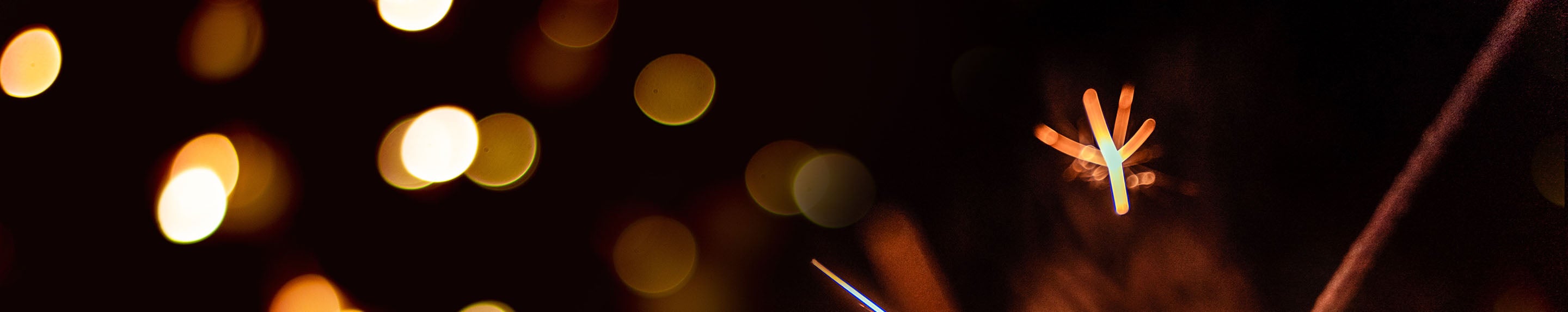 Festive burning sparkles