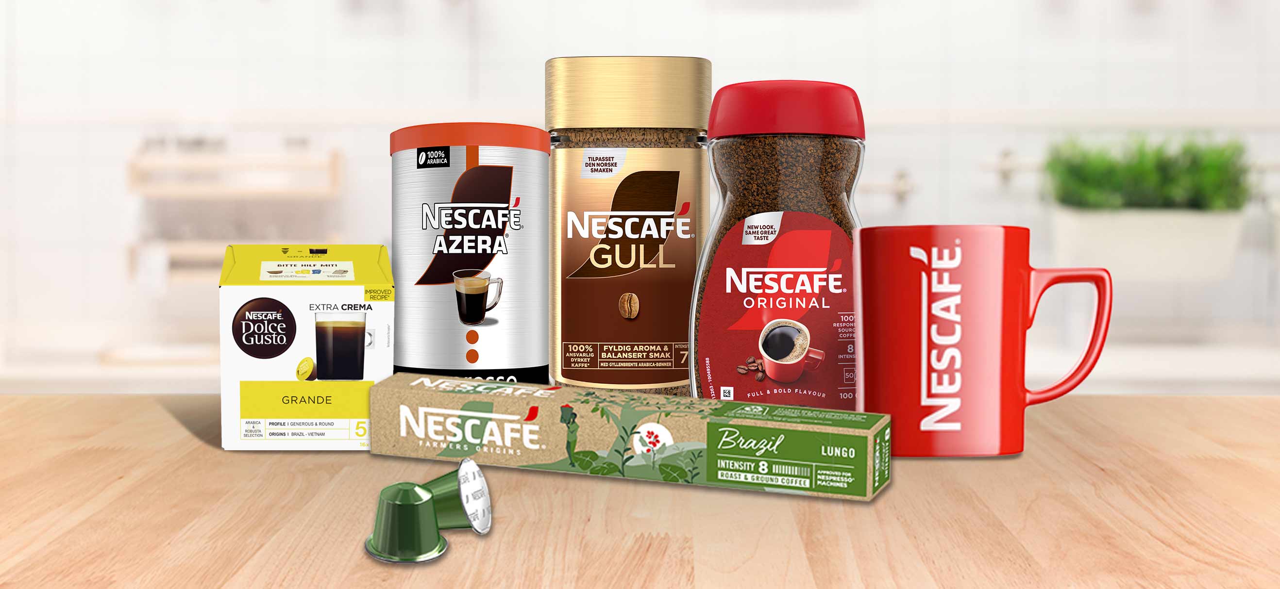 nescafé-kaffeutvalg