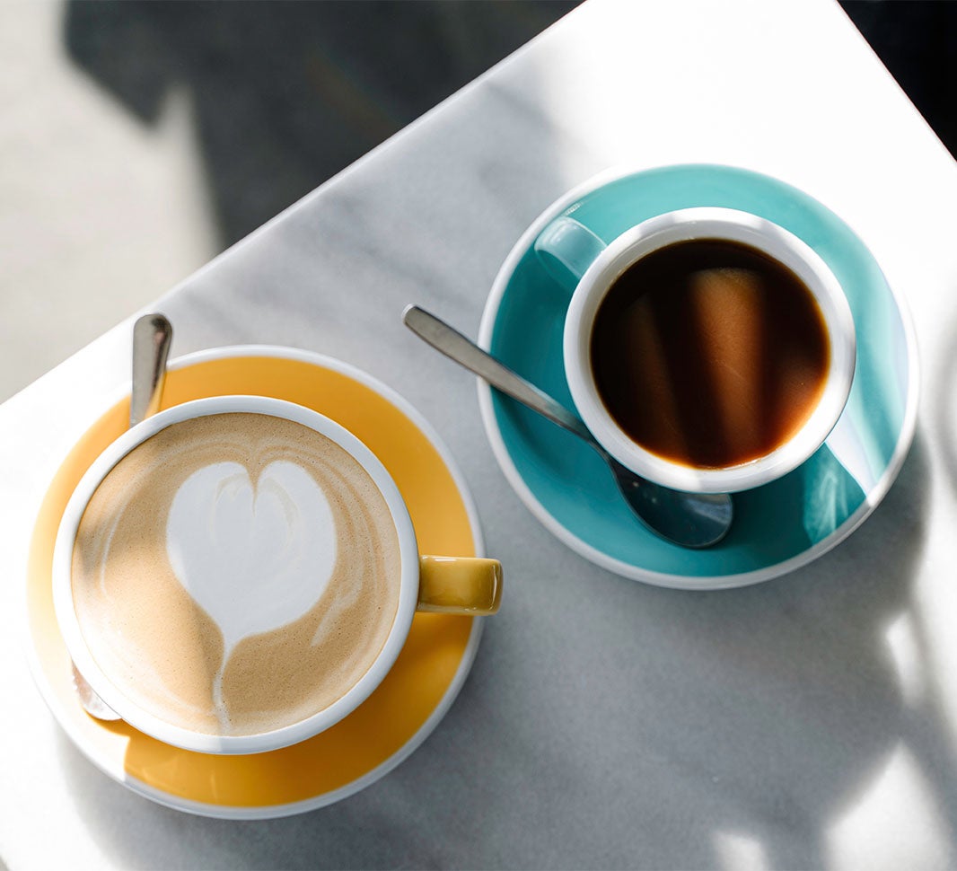 pulverkaffe melk og sukker