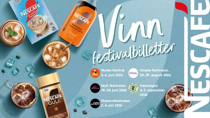 Tid For Iskaffe Vinn festivalbilletter til 5 ulike festivaler i Norge 2026!