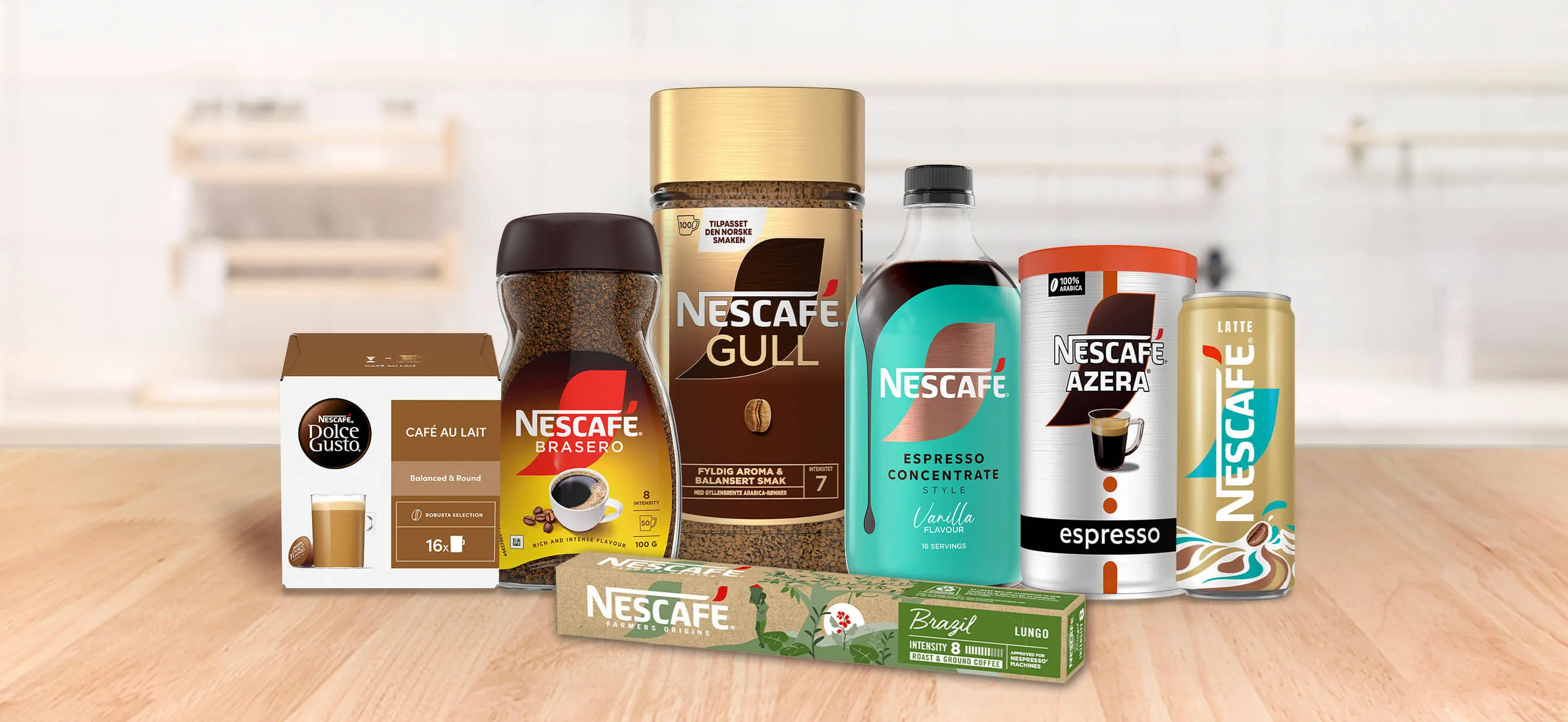 nescafé-kaffeutvalg