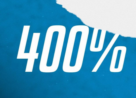 400%