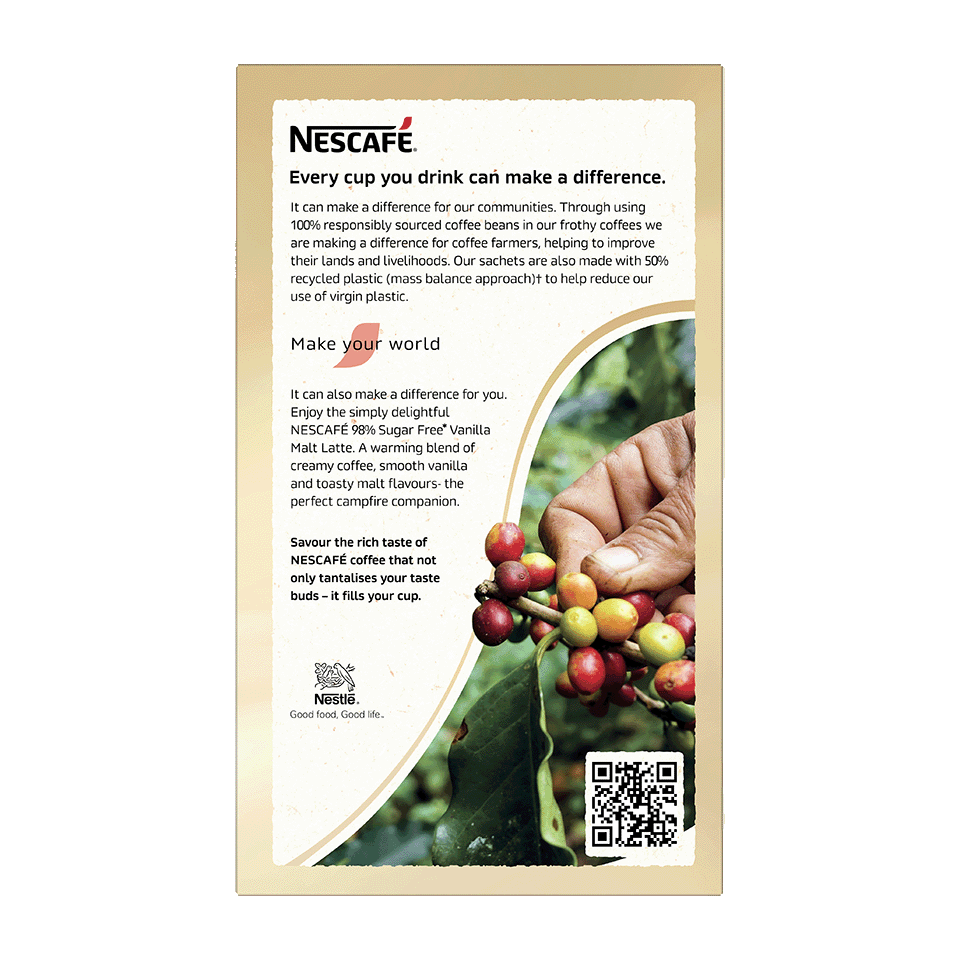 NESCAFÉ® Sugar Free Vanilla Malt Latte Sachets