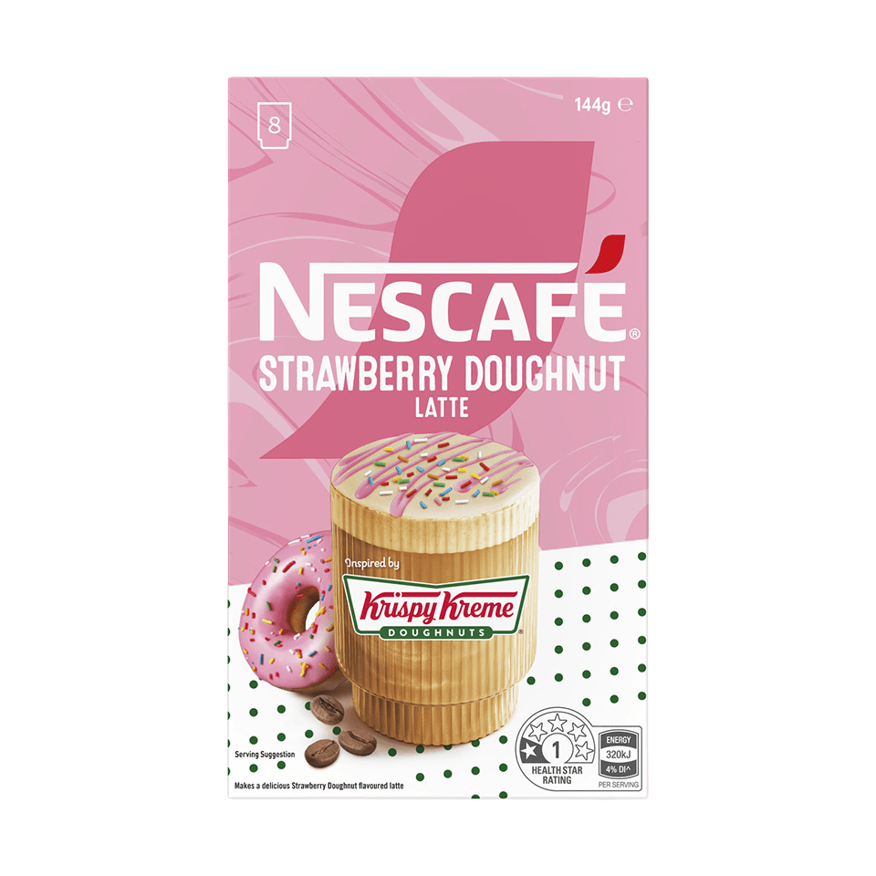 Strawberry Doughnut Latte inspired by Krispy Kreme