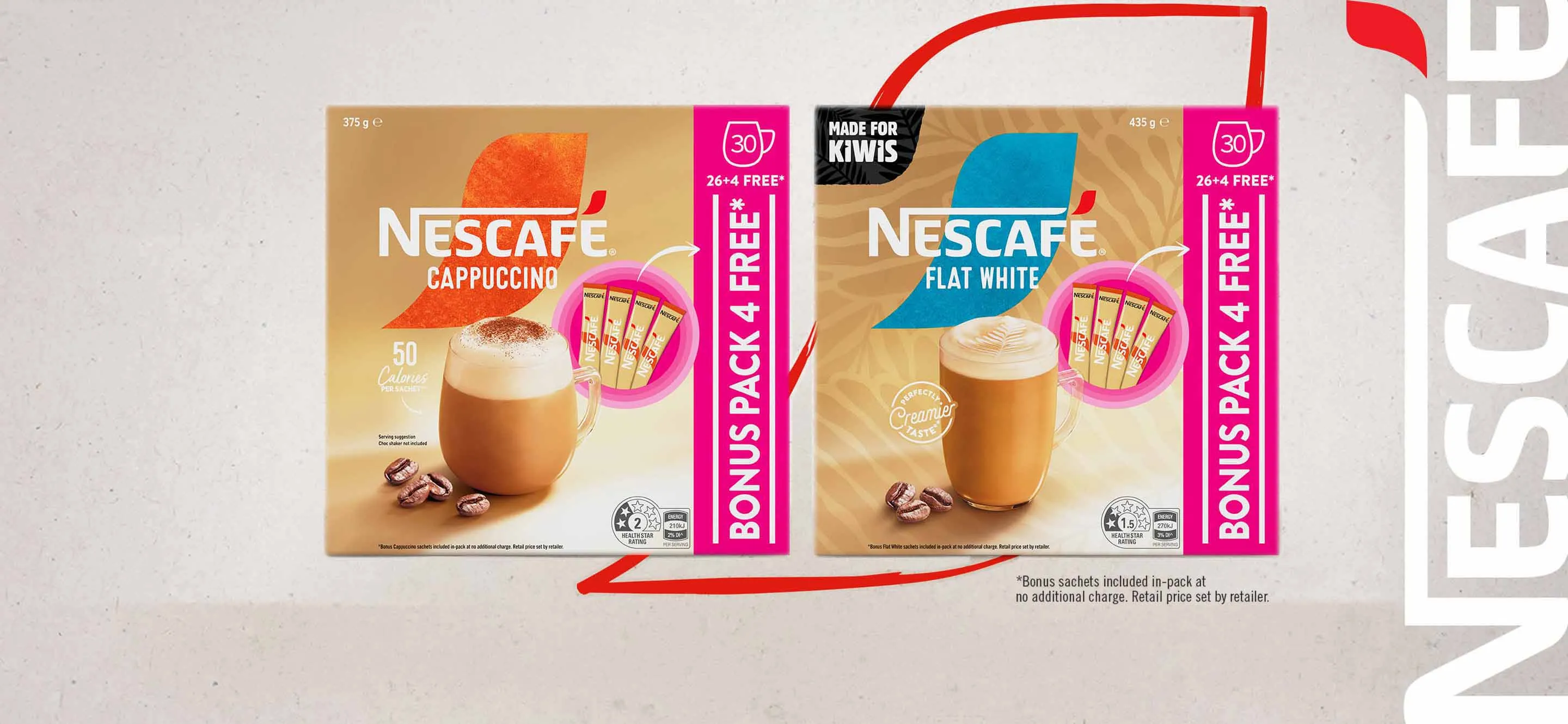 Enjoy our Limited Editon Nescafe Bonus Packs, with four free sachets. Discover the range today.