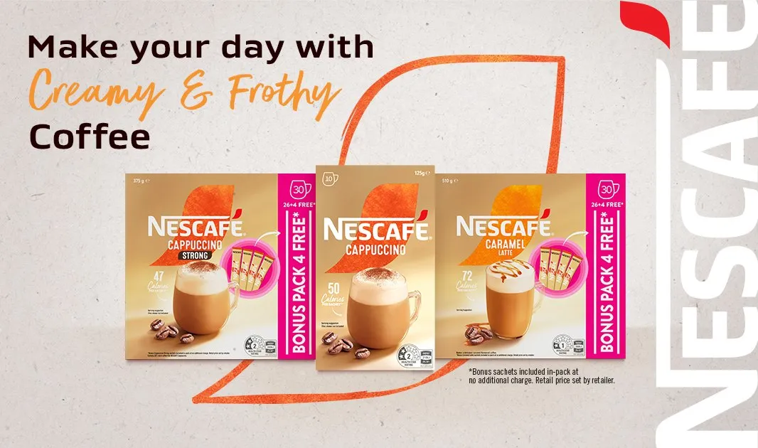 Nescafe coffee sachet range