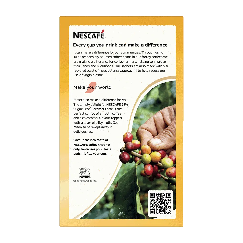 NESCAFÉ® Sugar Free Vanilla Malt Latte Sachets