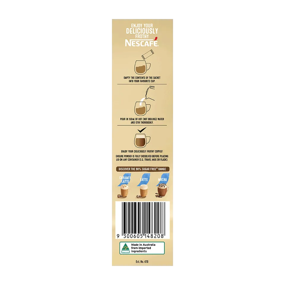 NESCAFÉ® Sugar Free Vanilla Malt Latte Sachets