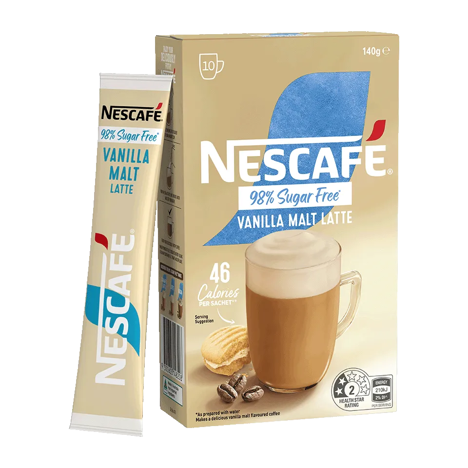 NESCAFÉ® Sugar Free Vanilla Malt Latte Sachets