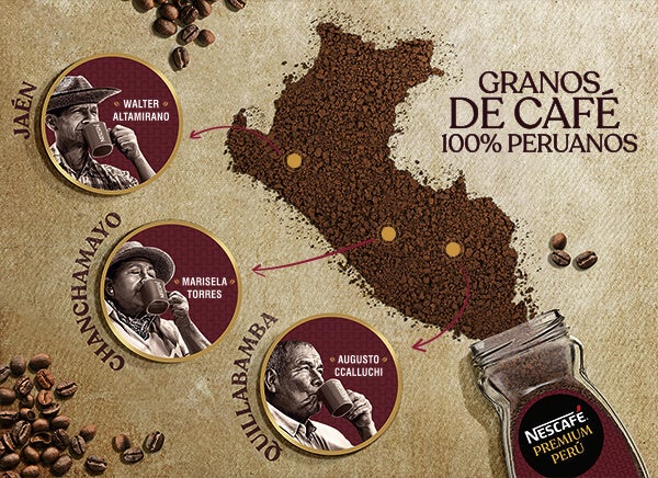 Mapa del Perú - Café