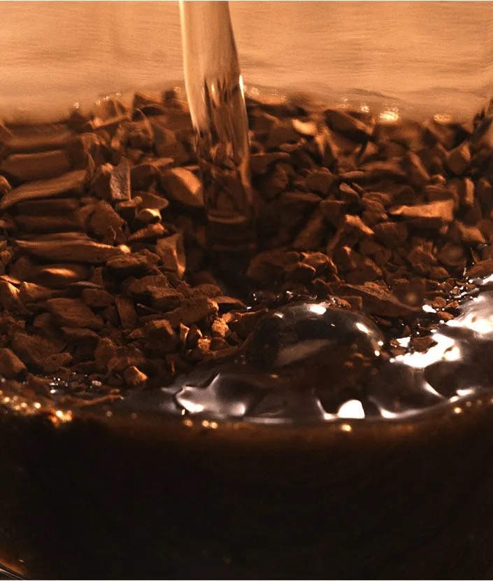 Mezcla agua caliente con NESCAFÉ® Gold