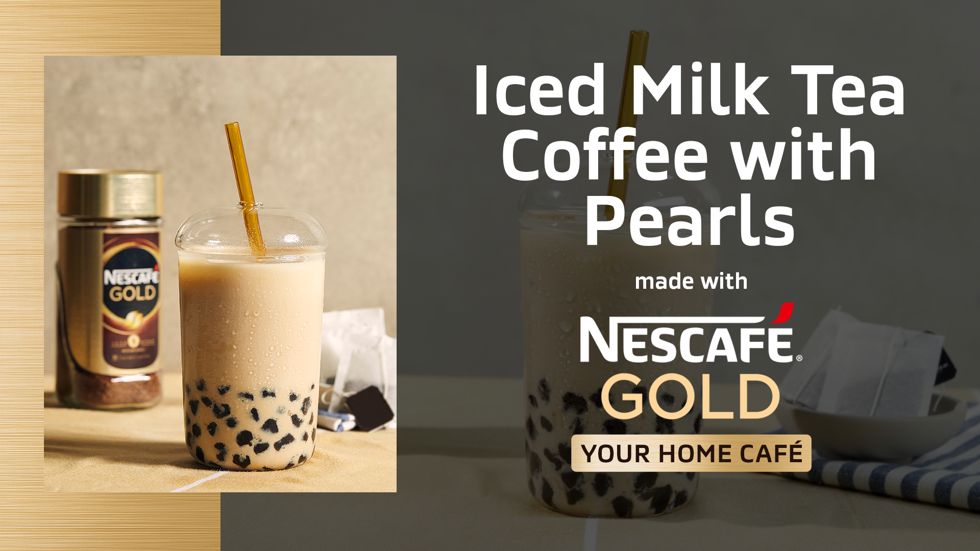 Iced Milktea Coffee with Pearls recipe
