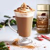 Peppermint Mocha Nescafé Gold Peppermint Mocha combines rich, smooth coffee with decadent chocolate and a refreshing peppermint twist. Its deep, mocha hue and frothy top offer a cool, festive indulgence.