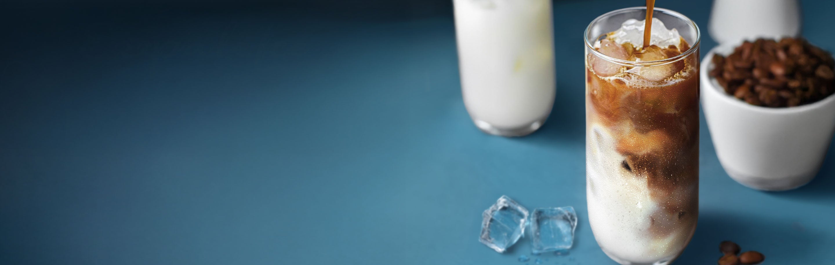 Grid of ice coffee drink recipes