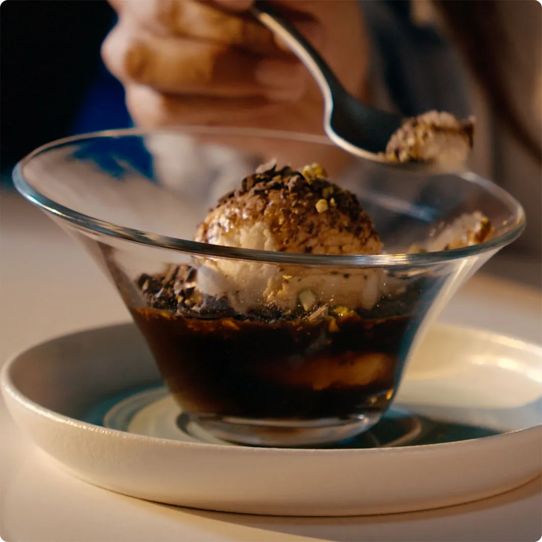 Affogato in a bowl