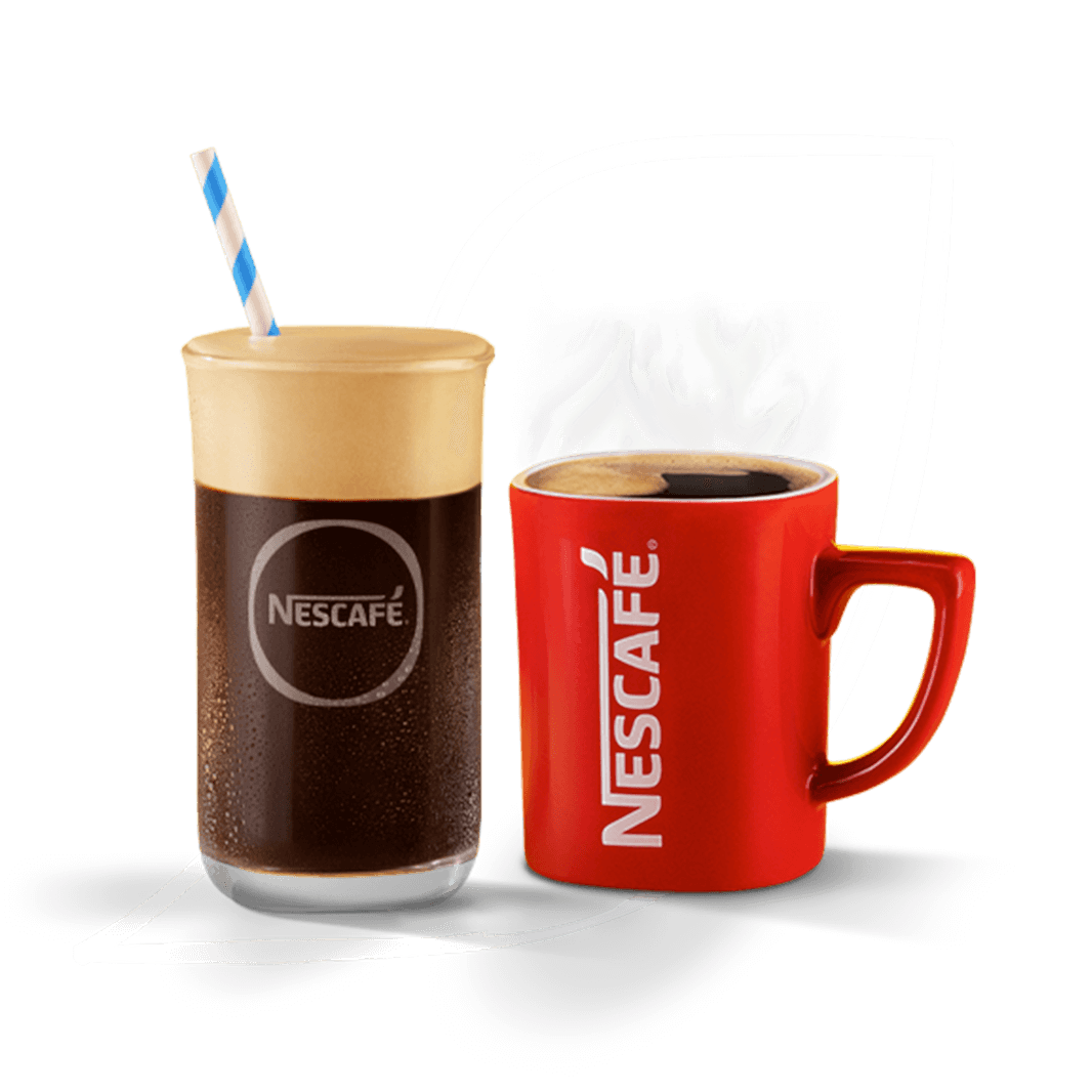 nescafe red mug and cup