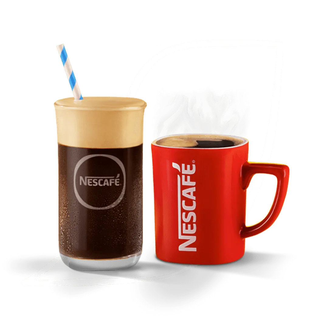 nescafe red mug and cup