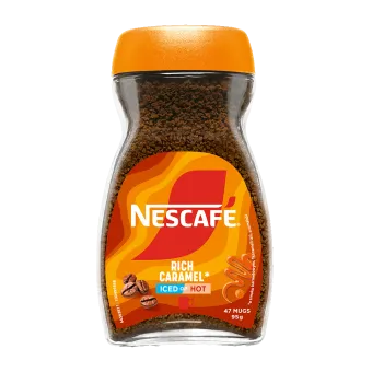słoik aromatyzowanej kawy rozpuszczalnej nescafé rich caramel