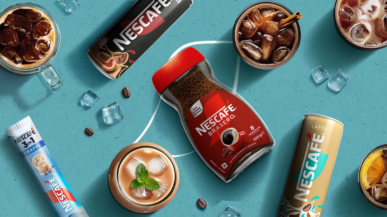 Gama de produse NESCAFÉ® pentru cafea rece