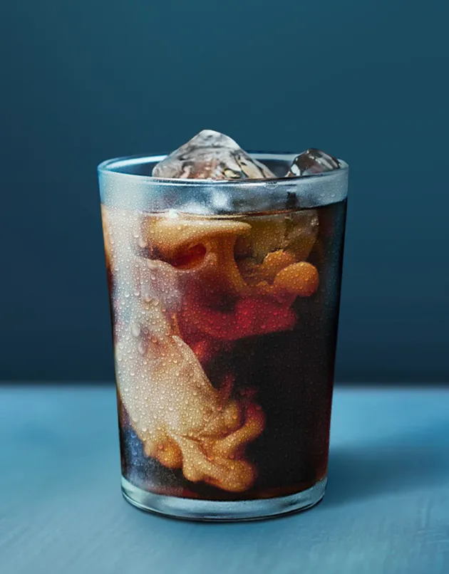 Glass of iced coffee