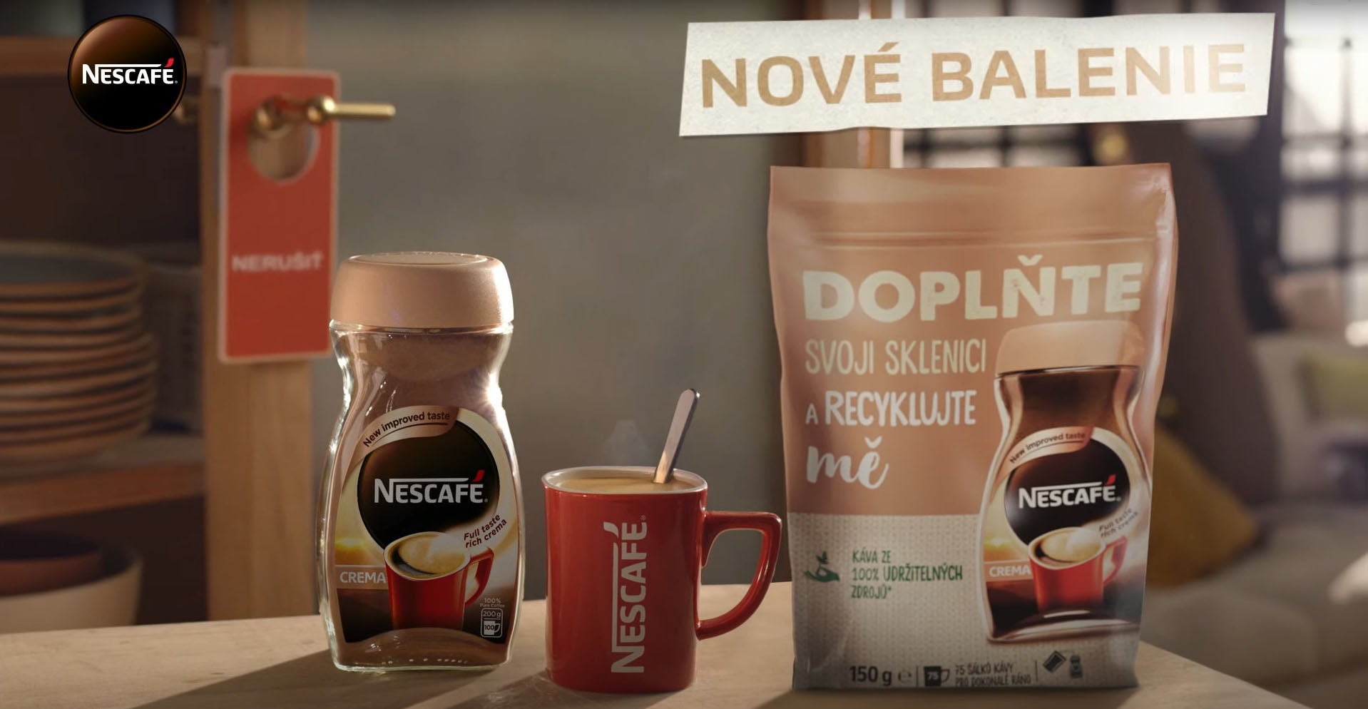 NESCAFÉ CREMA - Teraz nová plná chuť a bohatá pena aj v novom balení