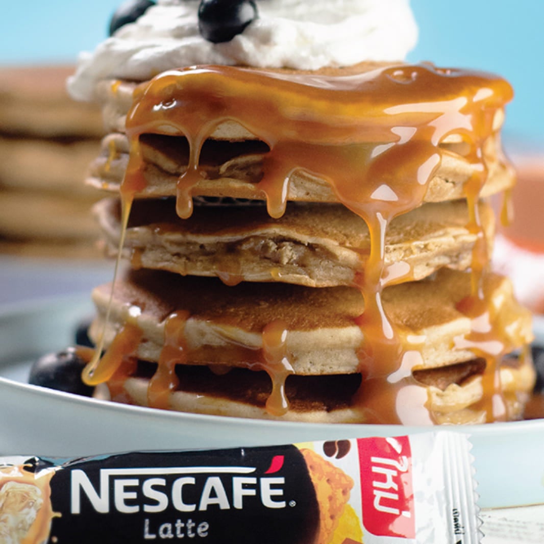 NESCAFE Latte Pancake Caramel Coffee