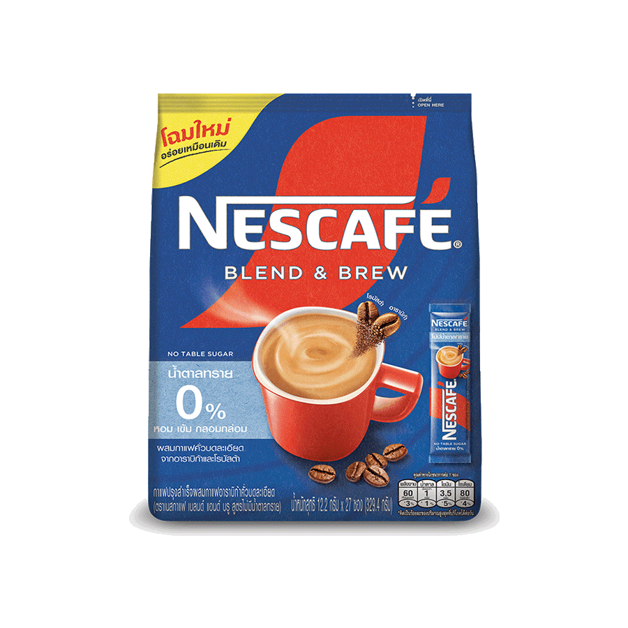 เนสกาแฟ เบลนด์แอนด์บรู สูตรไม่มีน้ำตาลทราย