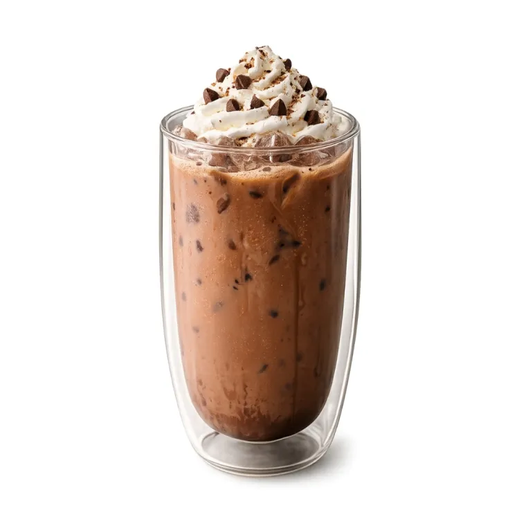 กาแฟมอคค่าเย็นพร้อมวิปครีม
