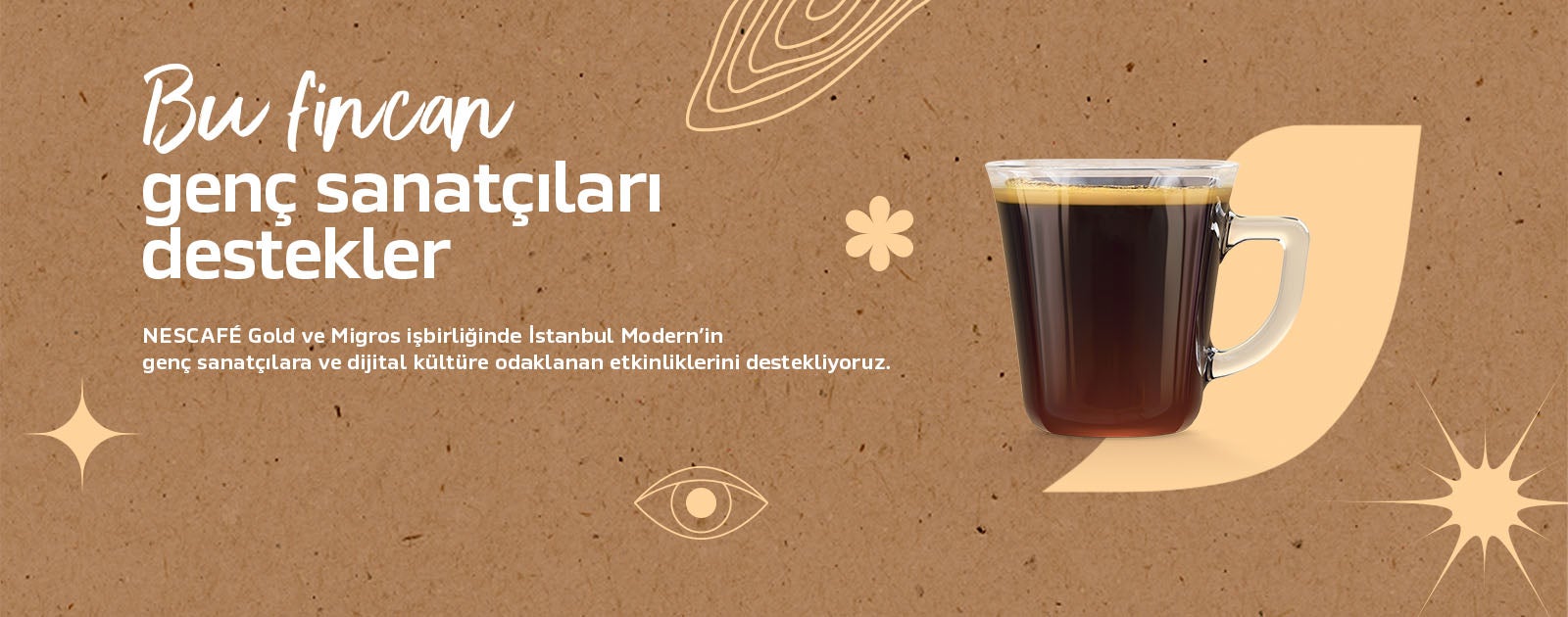 Bu fincan genç sanatçıları destekler