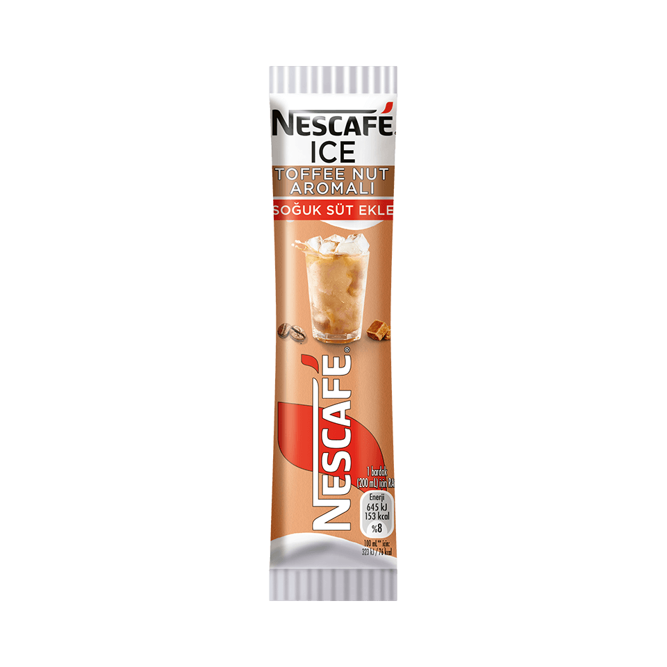 Yeni Nescafé ice toffee nut aromalı, buzlu kahve karışımı, 