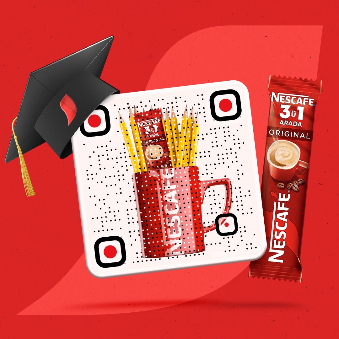 Nescafé 3ü1 Arada görseli ile Okutan QR