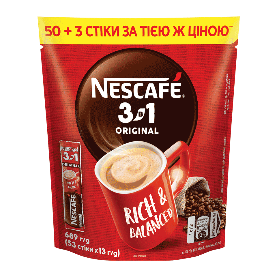 NESCAFÉ® 3в1 збалансована кава