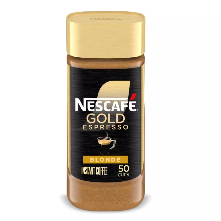 Front Center view of NESCAFE GOLD Espresso Instant Coffee 100Gram Jar product.