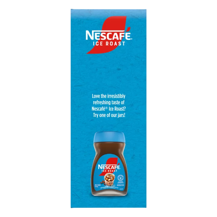 Front Right view of NESCAFE Instant Ice Roast Coffee 8x9g product.