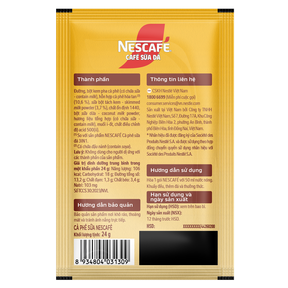 *Cà phê sữa NESCAFÉ 5