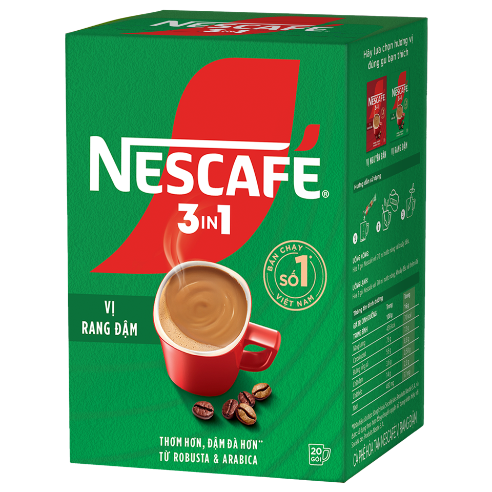 *Cà phê hòa tan Nescafé Vị Rang Đậm