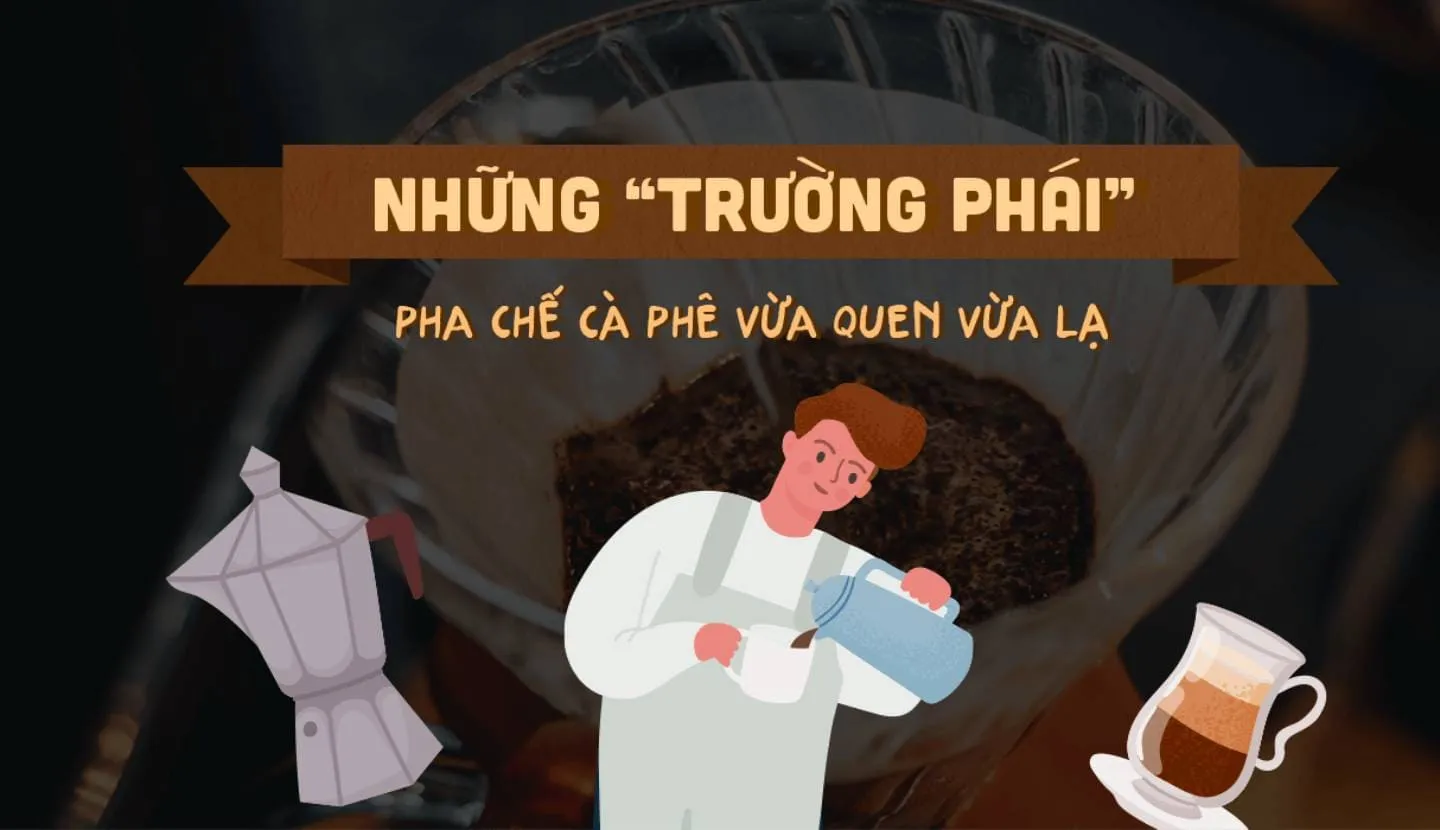 Tìm hiểu các trường phái pha chế cà phê vừa quen vừa lạ
