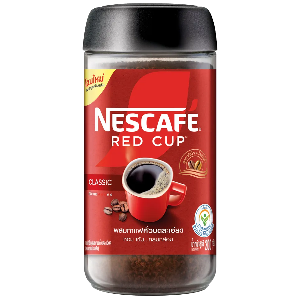 *Cà phê hòa tan kết hợp cà phê rang xay NESCAFÉ RED CUP