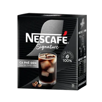 Hộp cà phê đen NESCAFÉ Signature, mặt trước góc phải​